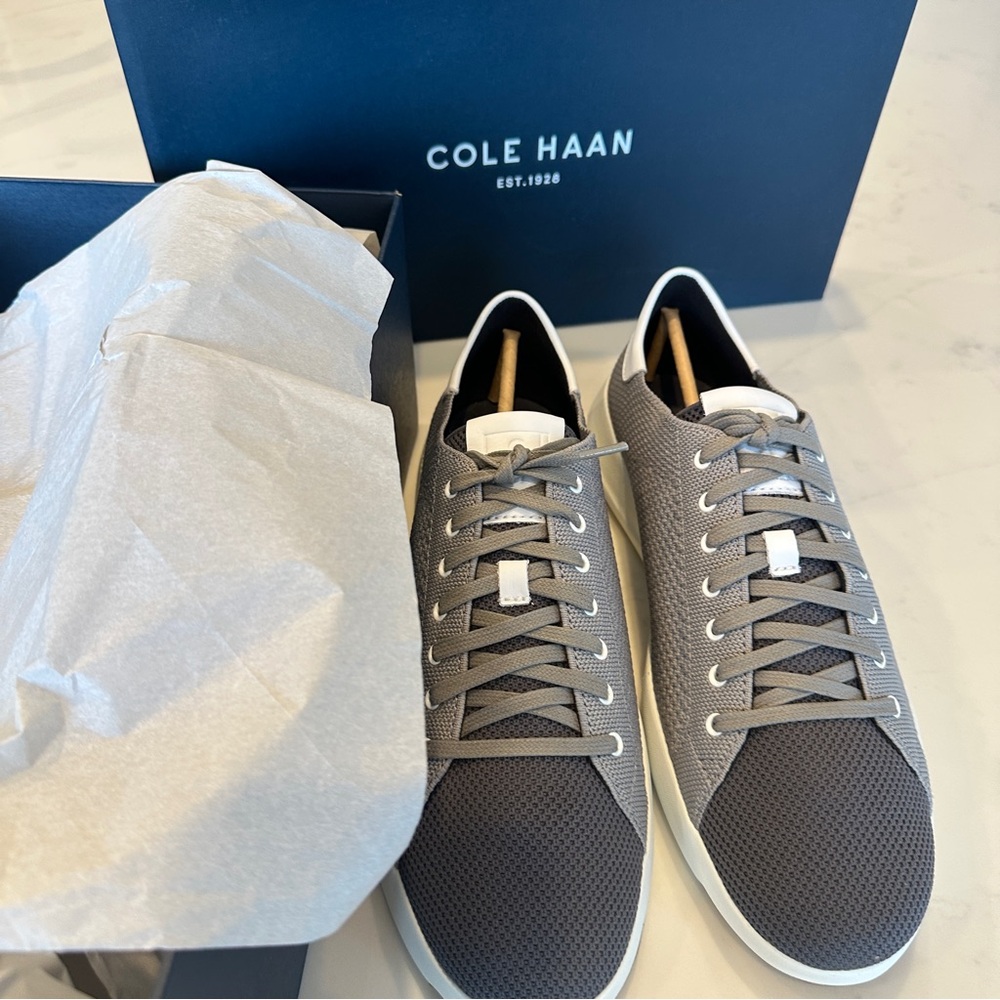 *NIB* Cole Haan Men’s GrandPro Tennis Stitchlite Sneakers Magnet/White Size 11M